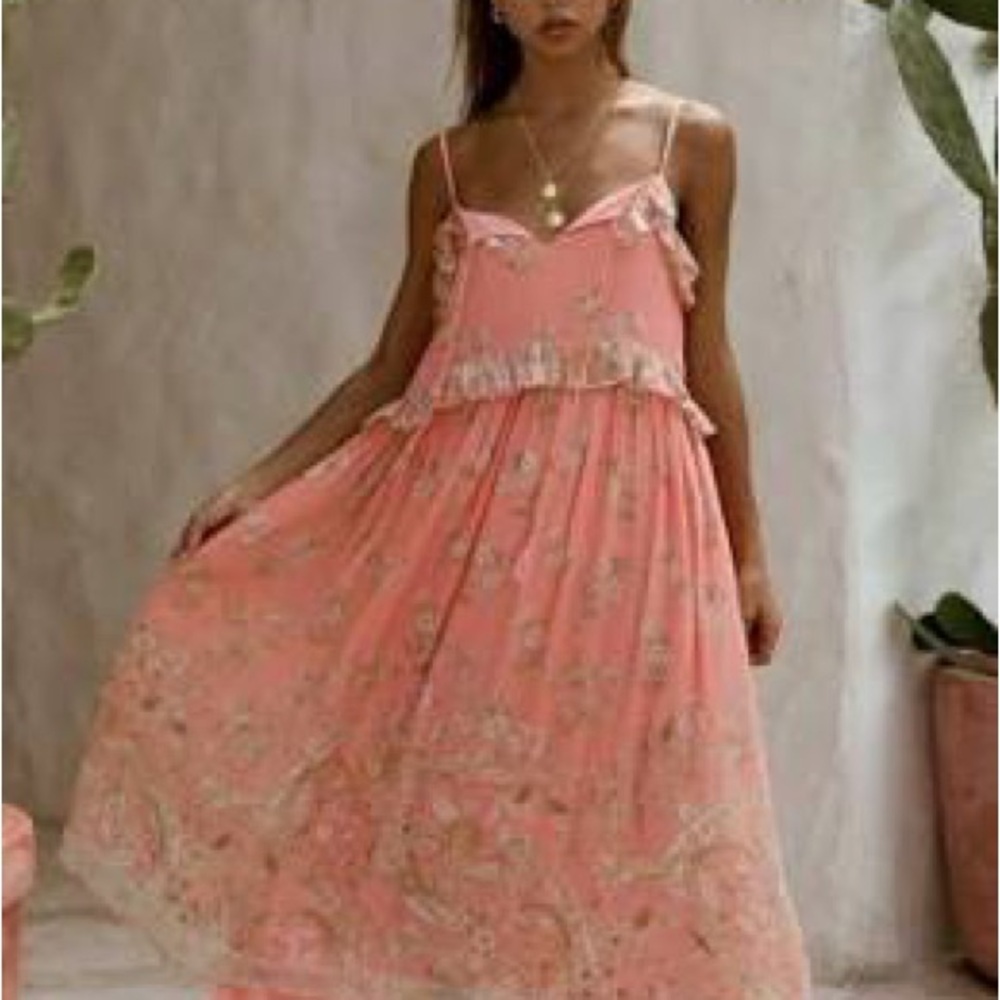 Spell Hendrix Coral Maxi Dress